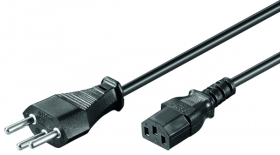 VALUE Netzkabel T12/C13, 3pol, (1.8m)