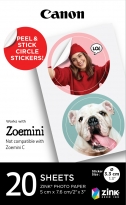 Canon ZP-2030-2C-20 Zink Circle Sticker