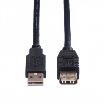 Roline USB 2.0 Kabel, A-A, black (1.8m)