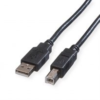 Roline USB 2.0 Kabel, A-B, black (4.5 m)