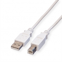 VALUE USB 2.0 Kabel, A-B, white (4.5 m)