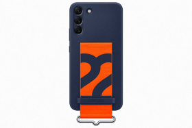 Samsung S22+ Silicone Cover Strap navy