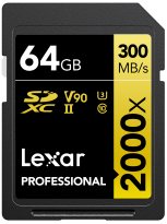 Lexar 2000x UHS-II SDXC 64GB Gold