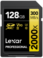 Lexar 2000x UHS-II SDXC 128GB Gold