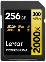 Lexar 2000x UHS-II SDXC 256GB Gold