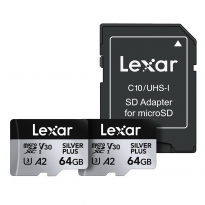 Lexar micro SDXC Silver Plus 2x64GB