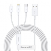 Baseus USB 3-in-1 Cable 1.5m White