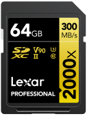 Lexar 2000x UHS-II SDXC 64GB Gold